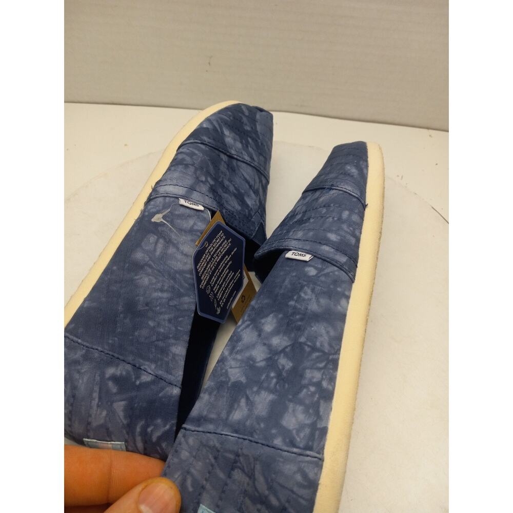 TOMS Alpargata Slip On Blue Tie Dye Woven Womens Size 10 Shoes Loafers - Picture 10 of 12